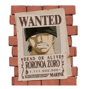 Tirelire Wanted Zoro One Piece – Plastoy - Manga Story