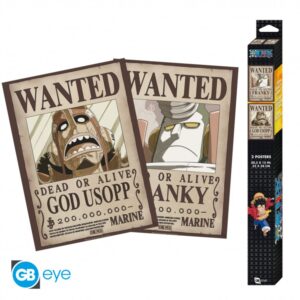Set 2 Posters Chibi 52×38 Usopp & Franky – One Piece – ABYstyle - Manga Story