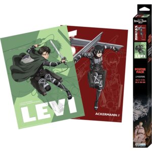 Set 2 Posters Chibi L&rsquo;Attaque des Titans 52×38 – ABYstyle - Manga Story