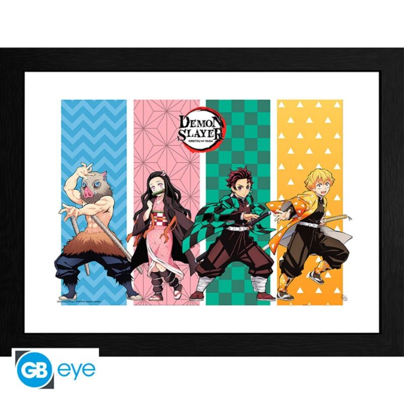 Tirage encadré Demon Slayer Groupe 30×40 – ABYstyle - Manga Story
