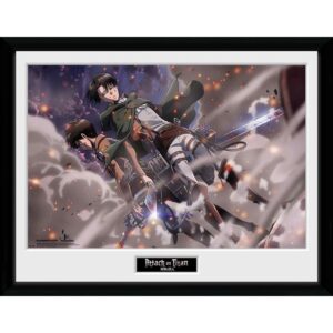 Tirage encadré Smoke Blast L&rsquo;Attaque des Titans 30×40 – ABYstyle - Manga Story