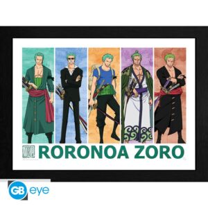 Tirage encadré Zoro Le Chasseur de Pirates 30×40 – One Piece – ABYstyle - Manga Story